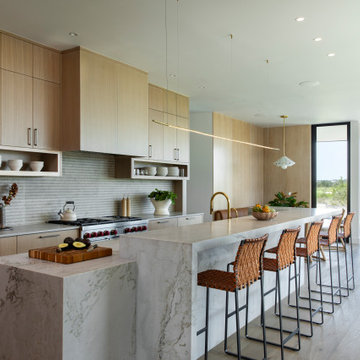 Driftwood Kitchen with White Oak and Quartzite