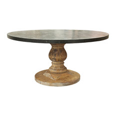 Zinc Dining Tables Houzz Zinc Top Table Old Wood