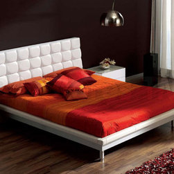 Toledo White Platform Bed - ESF Furniture - Platform Beds
