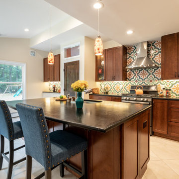Cheerful Multi Level Rear Addition to Expand Kitchen, Mudroom & Sunroom in Oakt