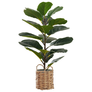 Artificial Plant, 28" Tall, Indoor, Floor, Greenery, Potted, Green Leaves