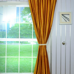 Hotham Brown Plain Ready Made Velvet Curtains and Fabrics Tab Top Curtains - Curtains