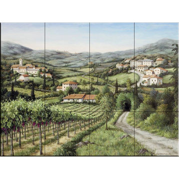 Tile Mural, Tuscany Dreams by Barbara Felisky
