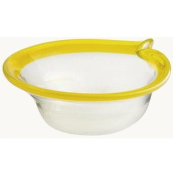 Cyan Lighting Saturna - 11.25" Small Bowl, Yellow/Clear Finish