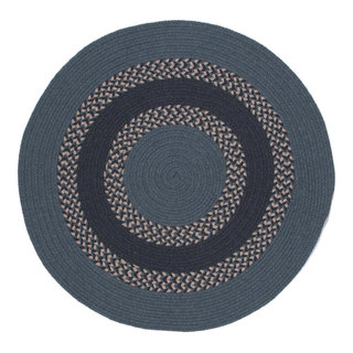 Colonial Mills Corsair Banded Round Braided Rug, 14x14 - Contemporary ...