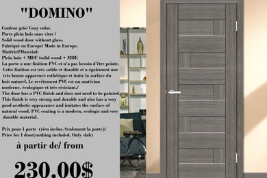 Interior door "DOMINO'', gray, with. glasses, 30"x 80"