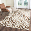 Safavieh Dip Dye Collection DDY679 Rug, Ivory/Chocolate, 5'x8'