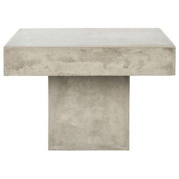 Tallen Indoor/Outdoor Modern Concrete 15.75-Inch H Coffee Table