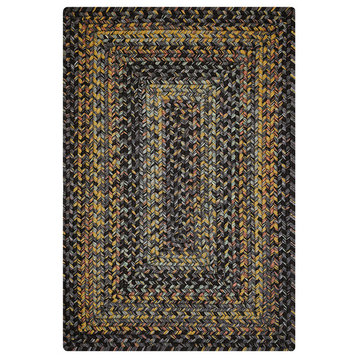 Homespice Decor 10" Square Black Forest Ultra Durable Braided Rug