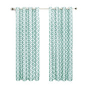 Meridian Room Darkening Grommet Panels, 2PC, Teal, 104"x108"