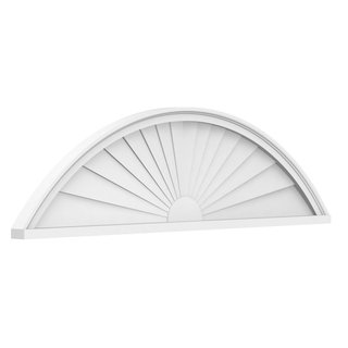 Segment Arch Sunburst Architectural Grade PVC Pediment, 24