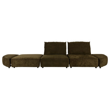 Modern 5-Seater Sofa | Zuiver Hunter, Green