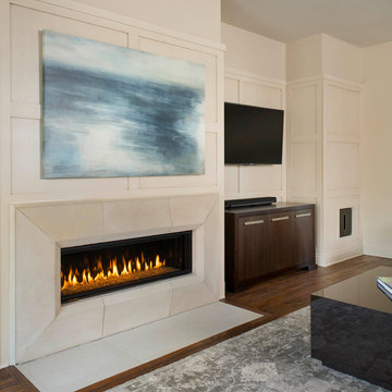 Arlington Tx Family room and fireplace remodel by, USI Design & Remodeling.