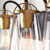Kira Home Voltaire 24" Farmhouse Bathroom Light, Glass Shades, Gold/Warm Brass