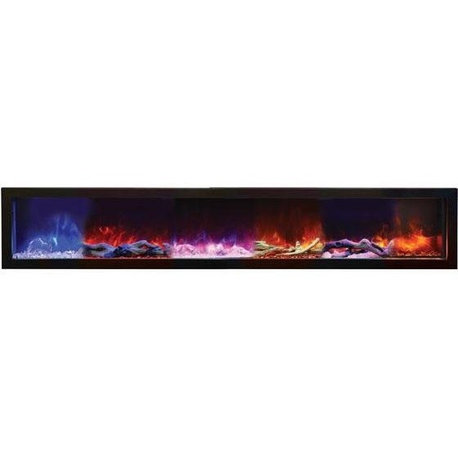 88 Wide  Deep Indoor or Outdoor Electric Built-in only with Black Steel Surround