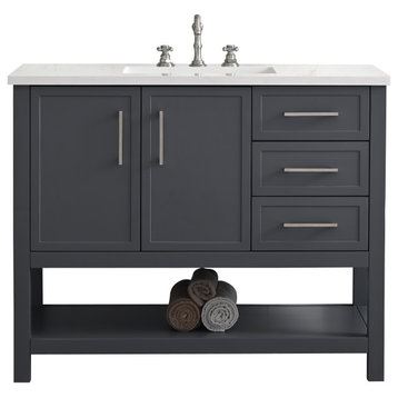 Arlo 42" Bathroom Vanity, Dark Gray