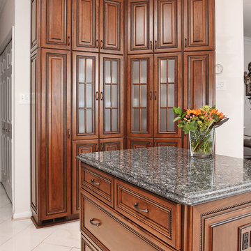 Traditional Cherry Kitchen with Island in Woodbridge, VA