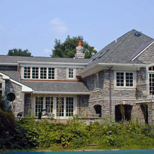 split level traditional brick work