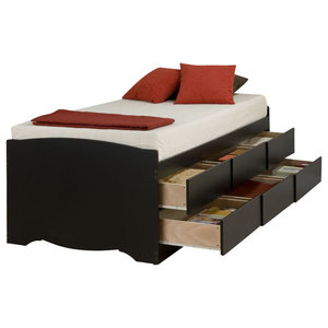 Twin Captains Bed 3 Drawers Transitional Platform Beds Twin Captains Bed 3 Drawers Transitional Platform Beds