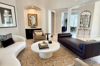 Living room - transitional living room idea in Orlando
