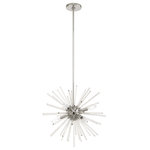 Livex Lighting - Livex Lighting Polished Chrome 6-Light Pendant Chandelier - The Utopia six light pendant chandelier will become an attention-grabbing feature in your modern home decor. The polished chrome finish graces the design with elegance and charm, providing a traditional quality to the appearance. The clear crystal rods gives the pendant chandelier a sleek and attractive style.