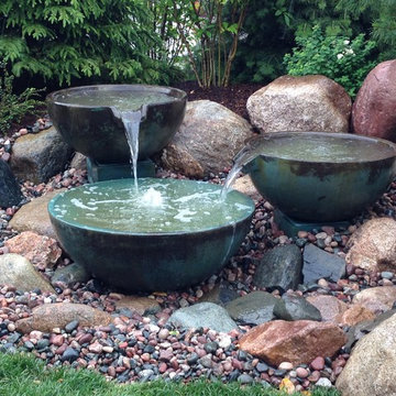 Creating an Aquascape Spillway Bowls fountain.