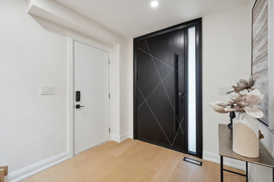Inspiration for a contemporary entryway remodel in Toronto