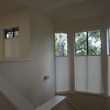 Inside mount Roman shades with continuous cords
