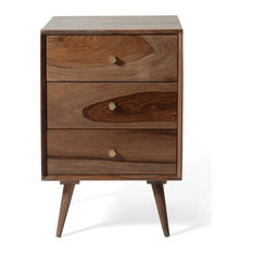 Draper 3-Drawer Wooden Nightstand