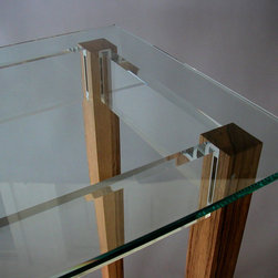 Black Limba Console Table with Acrylic and Glass - Side Tables And End Tables