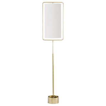 Geo Rectangle Floor Lamp (Natural Brass)