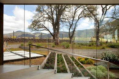 This is an example of a contemporary retaining wall landscape in San Francisco.