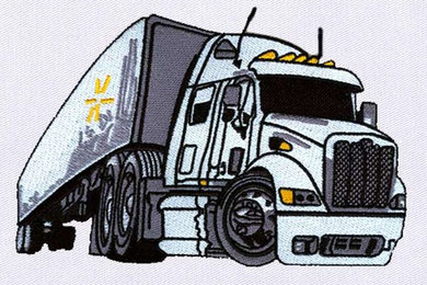 Illustrious Heavy Loader Truck Embroidery Design