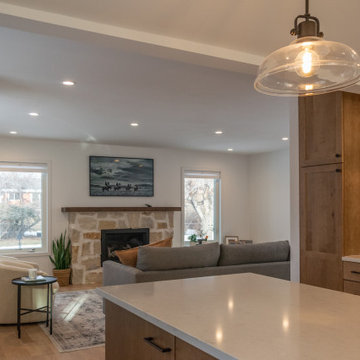 Warm, Earthy Main Level Remodel w/ Natural Wood and Stone Features
