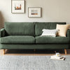Small Down Filled Sofa, Corduroy-Cement Gray Double Sofa 59.1x35.4x32.7"