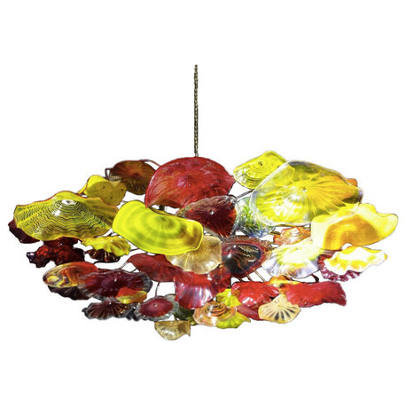 Artemis Flower Ceiling Hand Blown Glass Chandelier Lighting