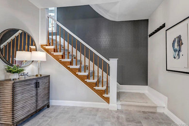 Inspiration for a transitional staircase remodel in Denver