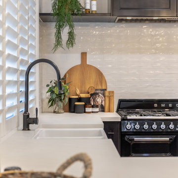 Modern Hamptons Monochrome Kitchen