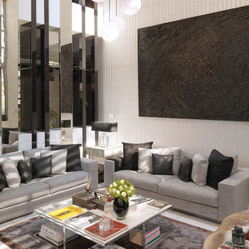 Interior marble coverings for living rooms | Penthouse by FNA & Partners