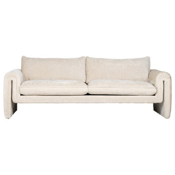 White Chenille Modern Sofa, OROA Sandro