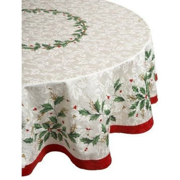 Lenox Holiday Ivory 70" Round Tablecloth