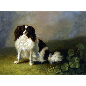 Jacob Philipp Hackert A King Charles Spaniel in a Landscape Wall Decal
