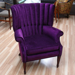 Puple channelback chair - Living Room Furniture