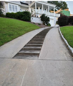 Modern Stair Ideas for Steep Driveway