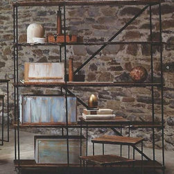 Roost Recycled Wood Book Shelf Tall - Display And Wall Shelves 