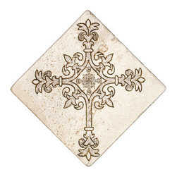 Chateau Cross Accent on diagonal {color Pewter} - Tile