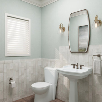 A Nod to the Past Powder Room