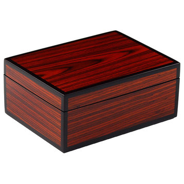 Lacquer Medium Box, Rosewood and Brown