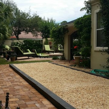 Pool with Bocce Ball Court
