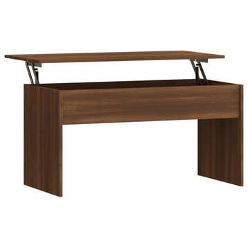 vidaXL Coffee Table Lift Top End Table for Living Room Brown Oak Engineered Wood